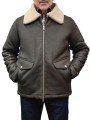 BLOUSON MOUTON RETOURNE CHOCO ECRU B2 90068 7043 8310 BALDESSARINI HOMME face fermé