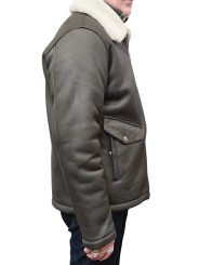 BLOUSON MOUTON RETOURNE CHOCO ECRU B2 90068 7043 8310 BALDESSARINI HOMME profil