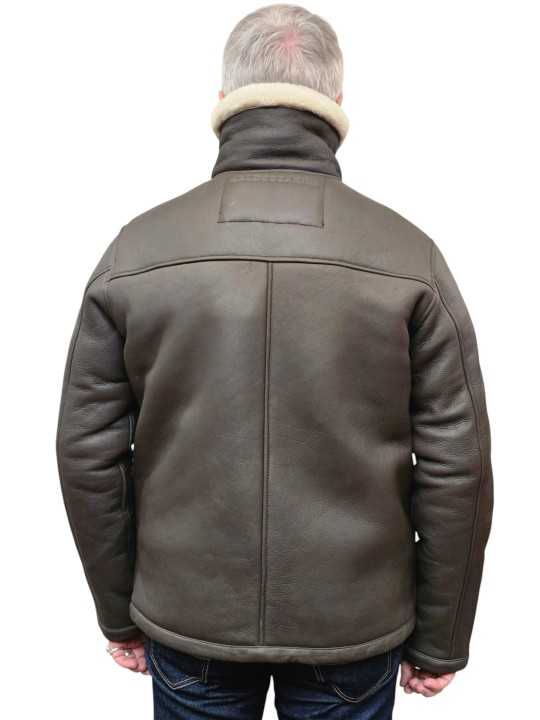 BLOUSON MOUTON RETOURNE CHOCO ECRU B2 90068 7043 8310 BALDESSARINI HOMME dos