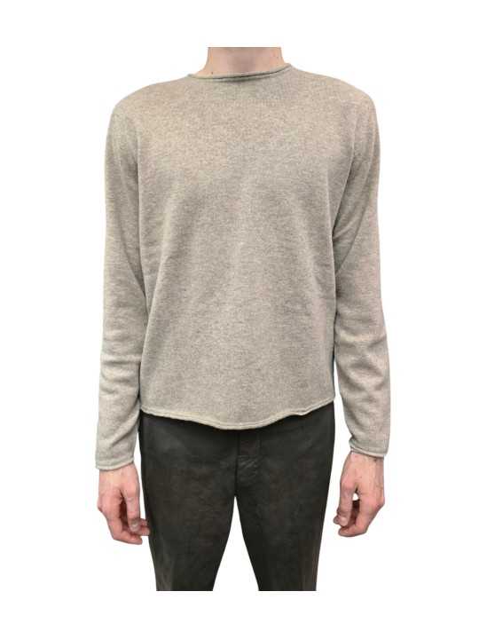 PULL COL ROND ROULOTE AVOINE CAMILLE CACHEMIRE 622816 9425 MONTAGUT HOMME face