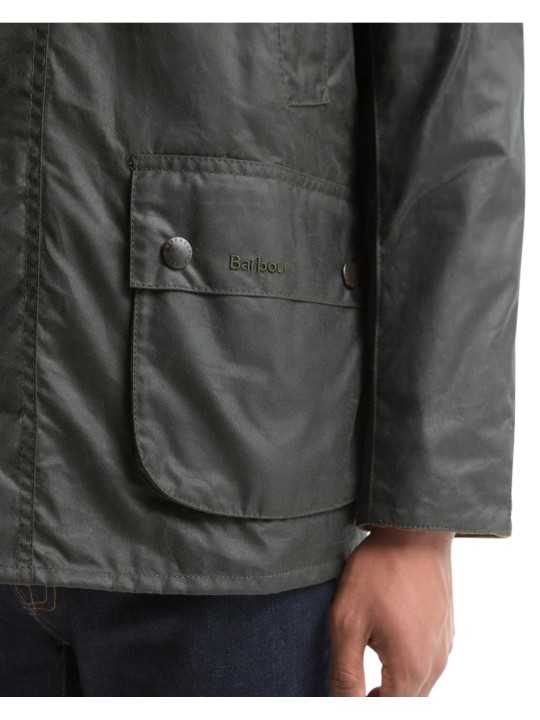 Veste Ashby sage Festive tartan int blu blanc MWX 2535 SG91 Barbour homme boutique Strasbourg vêtement mode store détail