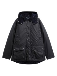 Doudoune Modern Beaufort navy wax capuche amovible Barbour homme MWX2347NY96 boutique Strasbourg vêtement mode flat