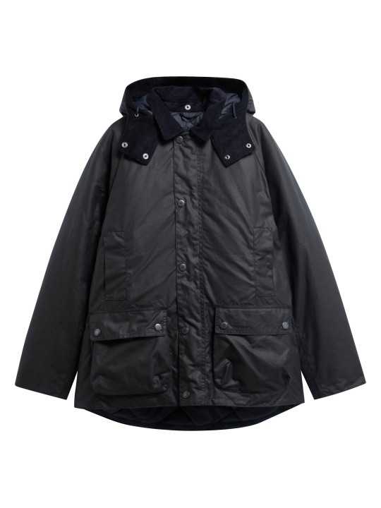 Doudoune Modern Beaufort navy wax capuche amovible Barbour homme MWX2347NY96 boutique Strasbourg vêtement mode flat