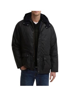 Doudoune Modern Beaufort navy wax capuche amovible Barbour homme MWX2347NY96 boutique Strasbourg vêtement mode front