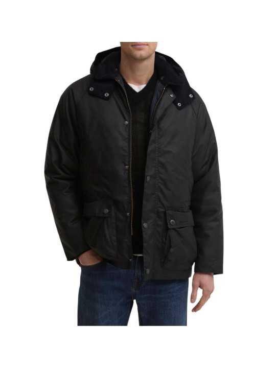 Doudoune Modern Beaufort navy wax capuche amovible Barbour homme MWX2347NY96 boutique Strasbourg vêtement mode front