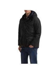 Doudoune Modern Beaufort navy wax capuche amovible Barbour homme MWX2347NY96 boutique Strasbourg vêtement mode profil