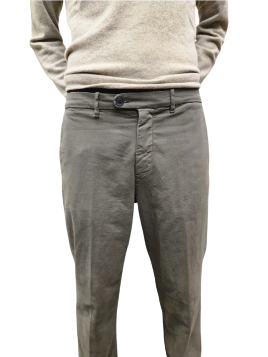 CHINO PARIS STYLE TOILE DOUCE CHOCO COTON LAINE STRETCH MBE330 738 MASON'S HOMME