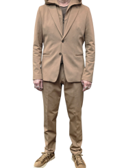 VESTE PLASTRON CAPUCHE AMOVIBLE CAMEL JERSEY U2070J G5211 17 UNGARO HOMME boutique Strasbourg mode costume