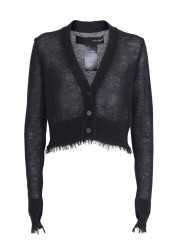 Cardigan soie mohair noir Isabel Benenato Femme DK52 01boutique Strasbourg mode avant garde store