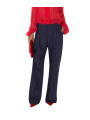 Pantalon pince large navy rayé rouge Elisabetta Franchi Femme PA176 6382 F09 boutique Strasbourg vêtement mode store look