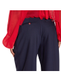 Pantalon pince large navy rayé rouge Elisabetta Franchi Femme PA176 6382 F09 boutique Strasbourg vêtement mode store
