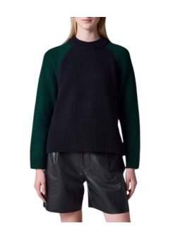Pull Paul Smith patch vert bleu rouille Baya poignet Barbour femme LKN 1865 NY73 W1R-L1865-WNY73-49