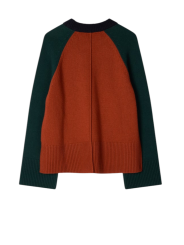 Pull Paul Smith patch vert bleu rouille Baya poignet Barbour femme LKN W1R-L1865-WNY73-49 boutique Strasbourg vêtement collab fd