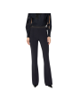 Pantalon bootcut tech noir ceinture satin Elisabetta Franchi Femme PA193 4421 110 boutique Strasbourg vêtement mode store front