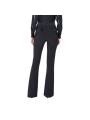 Pantalon bootcut tech noir ceinture satin Elisabetta Franchi Femme PA193 4421 110 boutique Strasbourg vêtement mode store dos