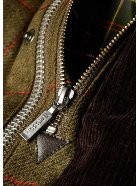 Veste Paul Smith Beaufort laine carreaux vert Barbour homme femme MWO 0319 OL72 boutique Strasbourg vêtement collab mode poche