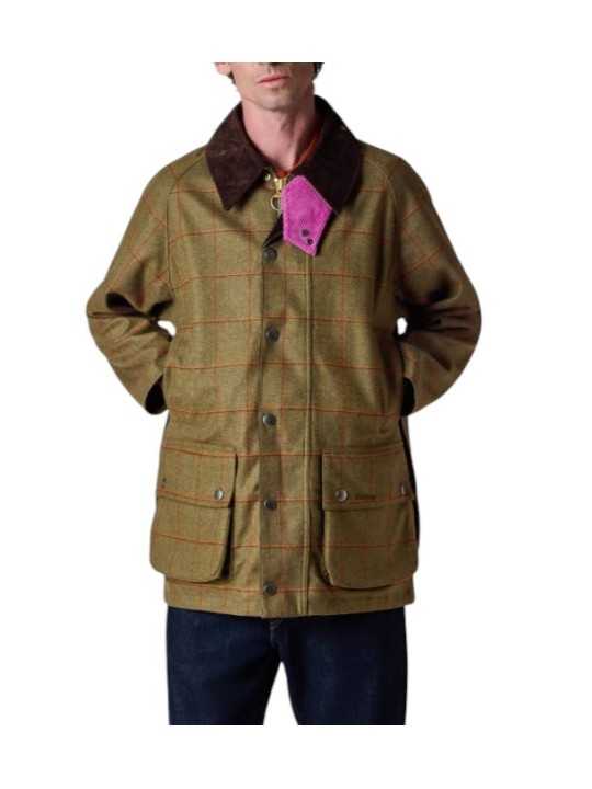 Veste Paul Smith Beaufort laine carreaux vert Barbour homme femme MWO 0319 OL72 boutique Strasbourg vêtement collab mode front