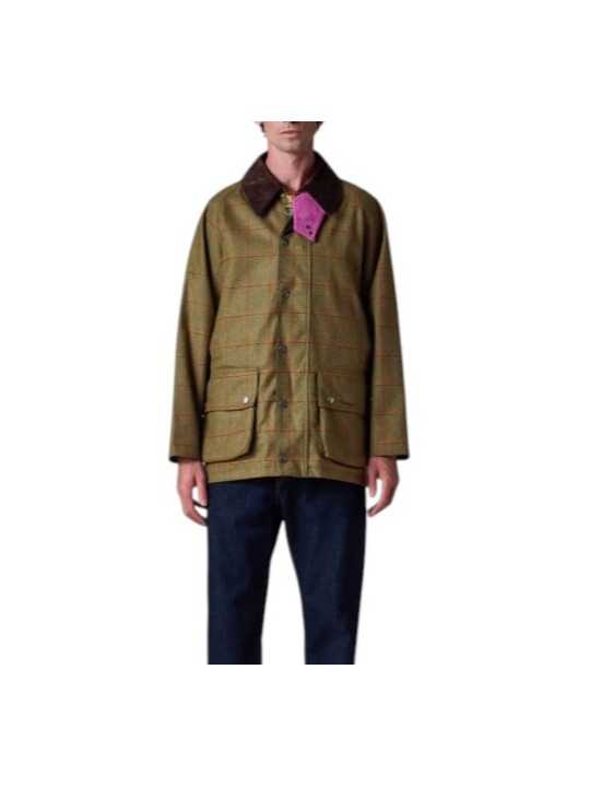 Veste Paul Smith Beaufort laine carreaux vert Barbour homme femme MWO 0319 OL72 boutique Strasbourg vêtement collab mode face