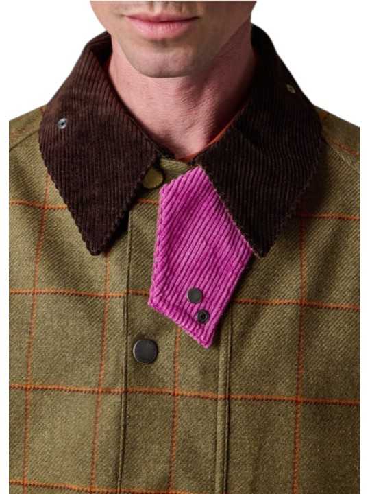 Veste Paul Smith Beaufort laine carreaux vert Barbour homme femme MWO 0319 OL72 boutique Strasbourg vêtement collab mode col