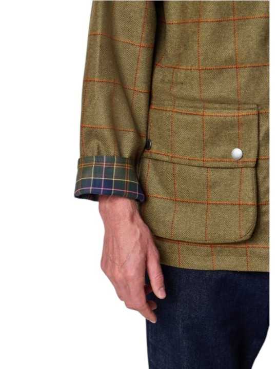 VESTE PAUL SMITH BEAUFORT LAINE CARREAUX VERT MWO 0319 OL72 BARBOUR MIXTE