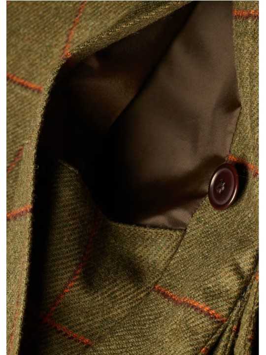 VESTE PAUL SMITH BEAUFORT LAINE CARREAUX VERT MWO 0319 OL72 BARBOUR MIXTE