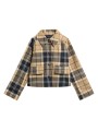 Trench Delilah court tartan beige écru navy Barbour femme LSP 0361 BE52 boutique Strasbourg vêtement store mode flat