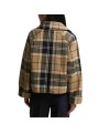 Trench Delilah court tartan beige écru navy Barbour femme LSP 0361 BE52 boutique Strasbourg vêtement store mode dos