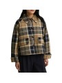 Trench Delilah court tartan beige écru navy Barbour femme LSP 0361 BE52 boutique Strasbourg vêtement store mode front