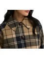 Trench Delilah court tartan beige écru navy Barbour femme LSP 0361 BE52 boutique Strasbourg vêtement store mode col