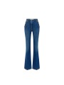 Jeans flare à pont denim délavé Elisabetta Franchi Femme PJ12D 003693 139 boutique Strasbourg vêtement mode flat