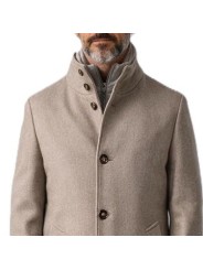 Manteau col officier col pan velours amovible greige B0 18752 1123 8013 Baldessarini boutique Strasbourg vêtement mode store col