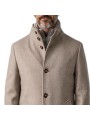 Manteau col officier col pan velours amovible greige B0 18752 1123 8013 Baldessarini boutique Strasbourg vêtement mode store col
