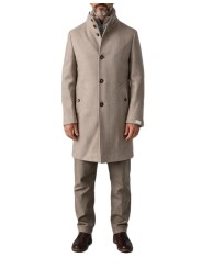 Manteau col officier col pan velours amovible greige B0 18752 1123 8013 Baldessarini boutique Strasbourg vêtement mode store