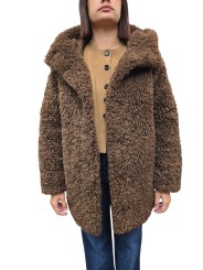 MANTEAU ECO MOUTON REVERSIBLE CHOCO W26571 80 RRD FEMME Jacket Concept Store Strasbourg. face mouton