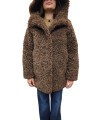 MANTEAU ECO MOUTON REVERSIBLE CHOCO W26571 80 RRD FEMME Jacket Concept Store Strasbourg. face