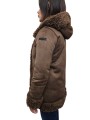 MANTEAU ECO MOUTON REVERSIBLE CHOCO W26571 80 RRD FEMME Jacket Concept Store Strasbourg. côté