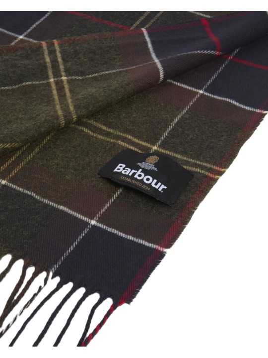 Echarpe tartan vert navy rouge Galingale Barbour homme femme USC0300 TN11 boutique Strasbourg accessoire mode store fashion
