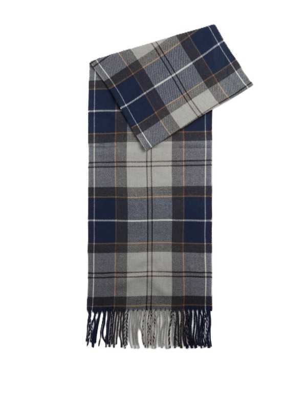 Echarpe tartan gris ciel Galingale Barbour homme femme USC0300 TN38 boutique accessoire mode store strasbourg