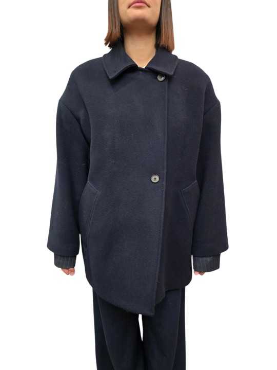 Caban ballon laine mousseuse navy Paul Smith Femme W1R 380C W11320 49 boutique Strasbourg mode vêtement store fashion g