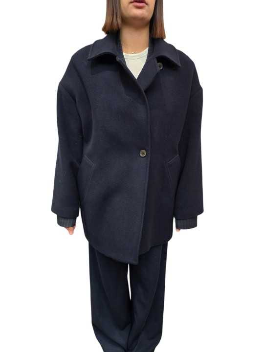 Caban ballon laine mousseuse navy Paul Smith Femme W1R 380C W11320 49 boutique Strasbourg mode vêtement store fashion g