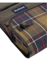 Trousse toilette tartan vert jaune Hanging Barbour femme homme MAC 0425 OL91 boutique Strasbourg accessoire store mode z