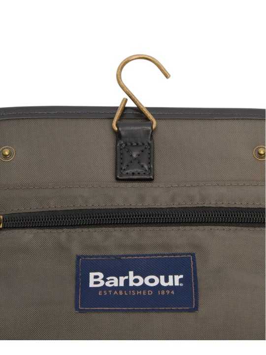 Trousse toilette tartan vert jaune Hanging Barbour femme homme MAC 0425 OL91 boutique Strasbourg accessoire store mode h