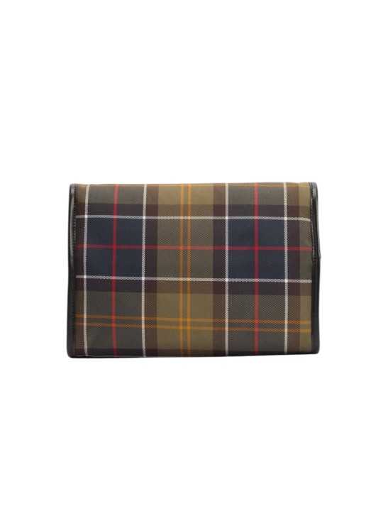 Trousse toilette tartan vert jaune Hanging Barbour femme homme MAC 0425 OL91 boutique Strasbourg accessoire store mode b