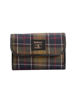 Trousse toilette tartan vert jaune Hanging Barbour femme homme MAC 0425 OL91 boutique Strasbourg accessoire store mode