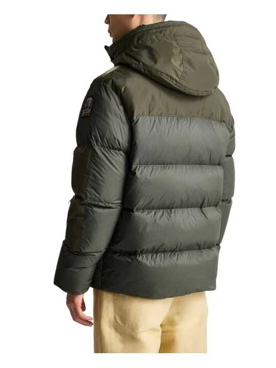 Doudoune Tyrik vert Rosemary zips manche Parajumpers PJS Homme PMPUEN02 0356 boutique Strasbourg store vêtement mode dos