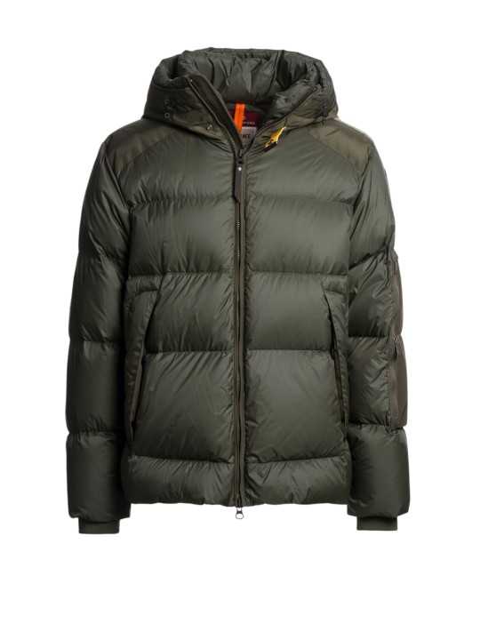 Doudoune Tyrik vert Rosemary zips manche Parajumpers PJS Homme PMPUEN02 0356 boutique Strasbourg store vêtement mode flat