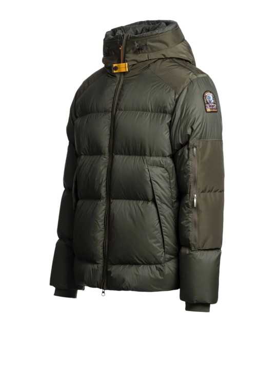 Doudoune Tyrik vert Rosemary zips manche Parajumpers PJS Homme PMPUEN02 0356 boutique Strasbourg store vêtement mode profil