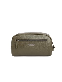 Trousse toilette cuir grainé vert olive Brunton MAC0493 OL91 boutique Strasbourg accessoire mode store