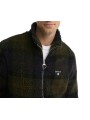 BLOUSON BOUCLETTE FLEECE NAVY VERT SHADOW TARTAN MFL 0187 TN43 BARBOUR HOMME boutique Strasbourg shop online store veste détail