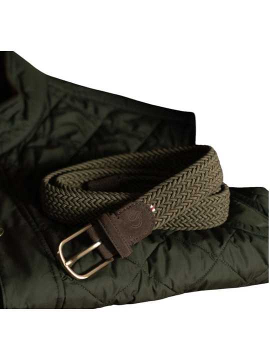 Ceinture tressée Scotland Mono Taupe olive La Boucle mixte B10-100273